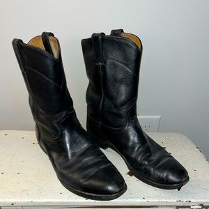 Justin Black Vintage Men’s Cowboy Boots